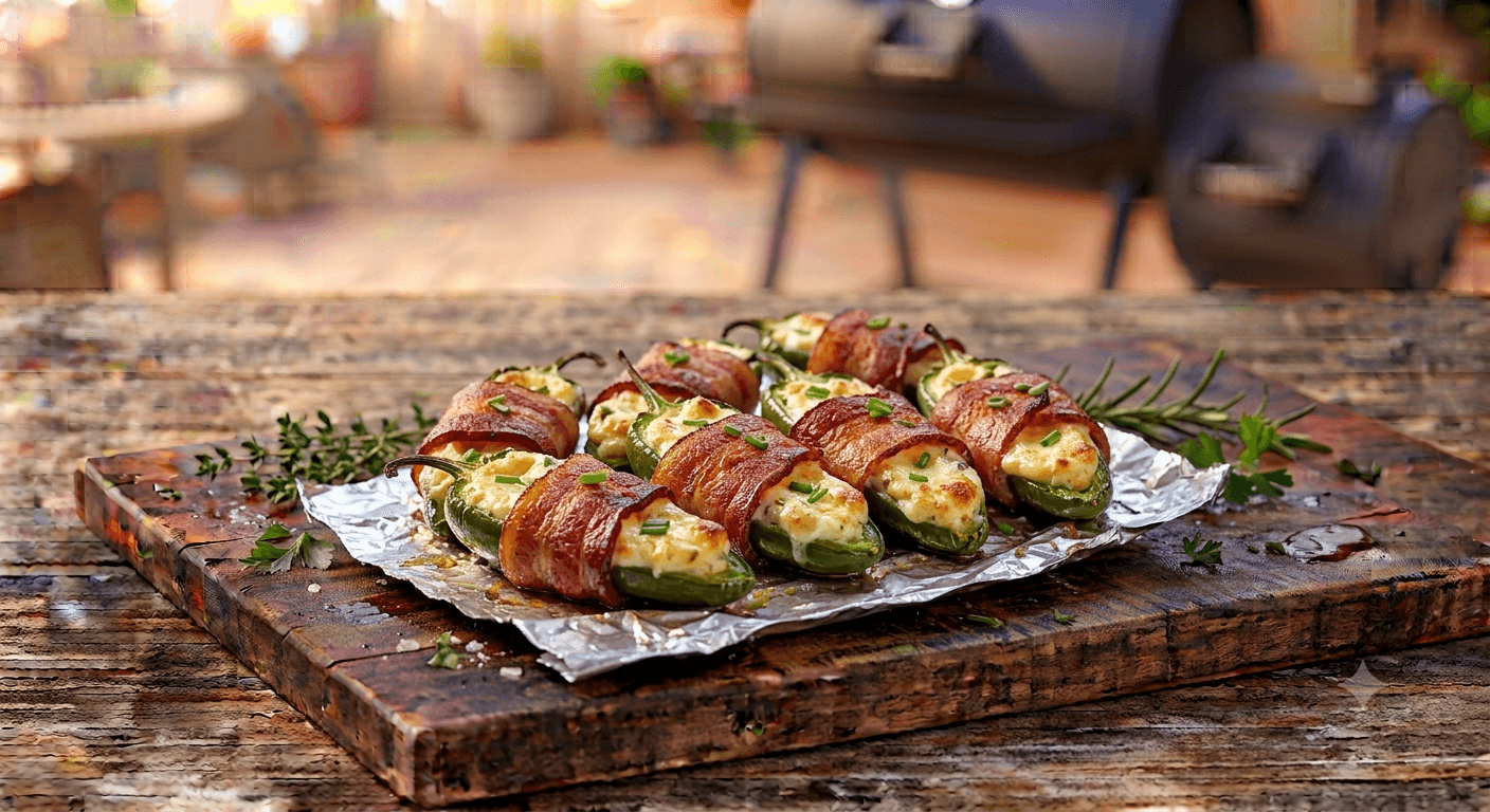 Smoked Bacon Wrapped Jalapeno Poppers