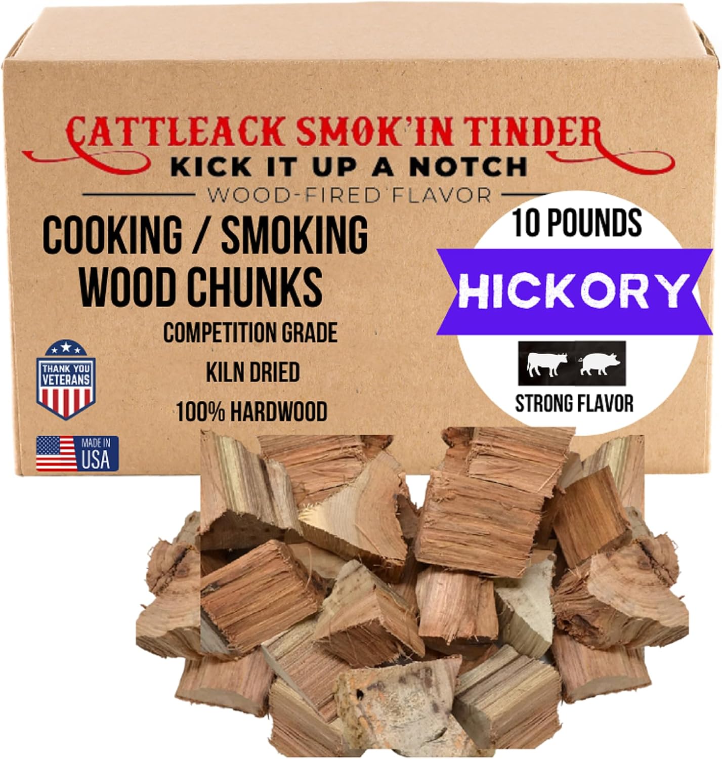 Cattleack Smok'in Tinder Hickory Wood Chunks