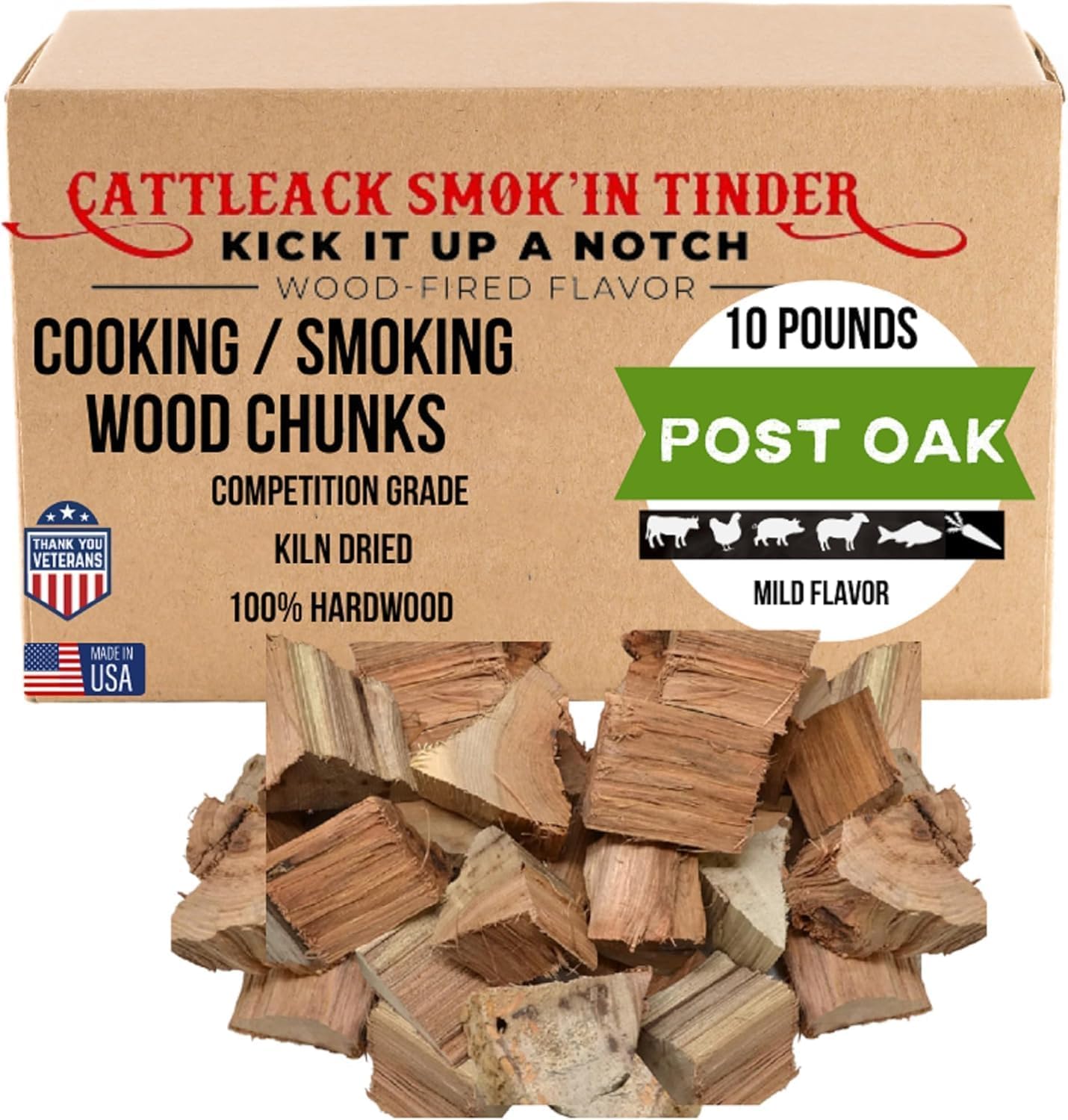 Cattleack Smok'in Tinder Post Oak Wood Chunks