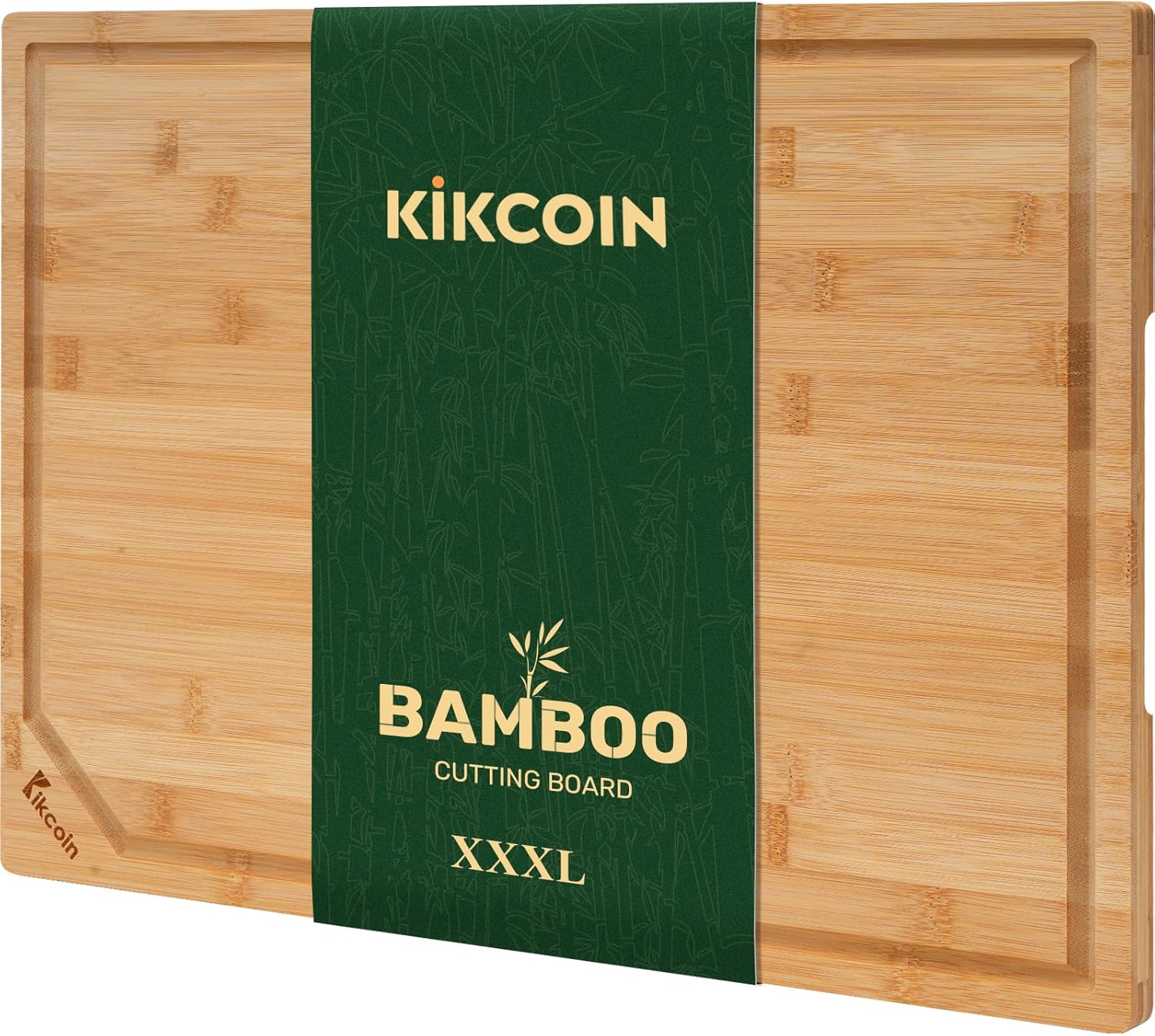 Kikcoin 24" x 18" Extra Large Bamboo Cutting Board