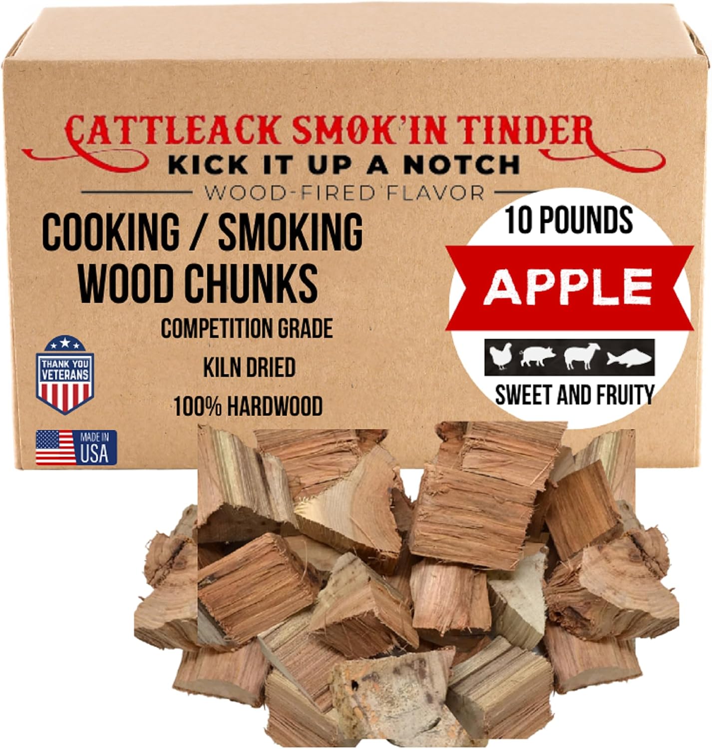 Cattleack Smok'in Tinder Apple Wood Chunks