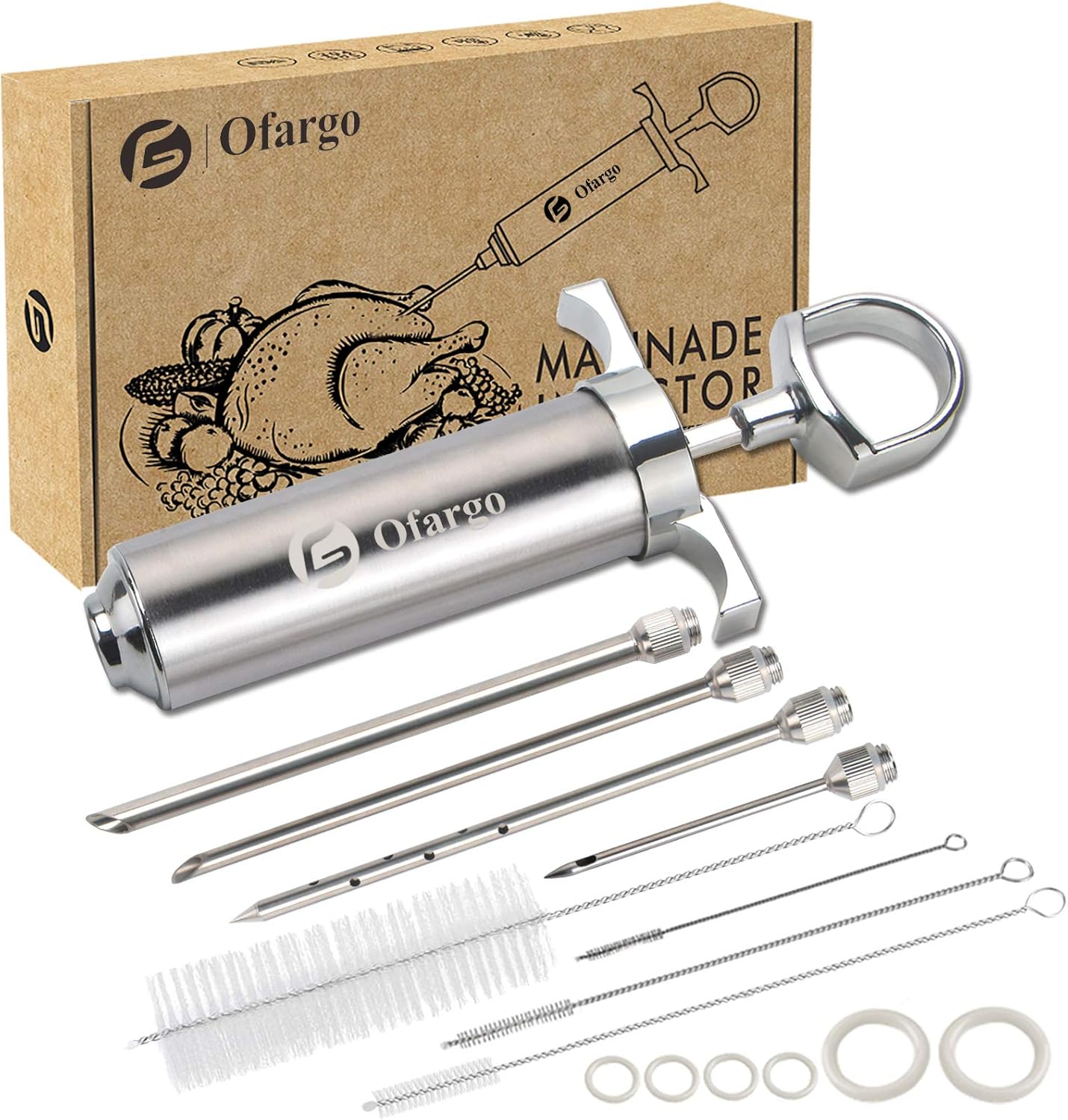 Stainless Steel Meat Injector Syringe (2 oz)